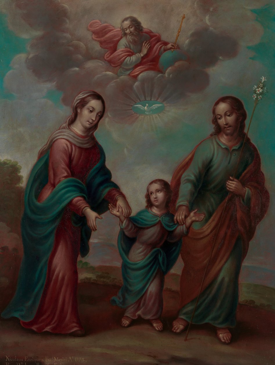 Den hellige families retur fra Egypt, 1773. av Nicolás Enríquez
