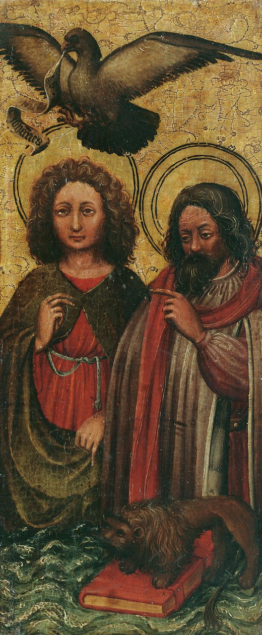 Evangelistene Johannes og Markus av Niederländischer Maler
