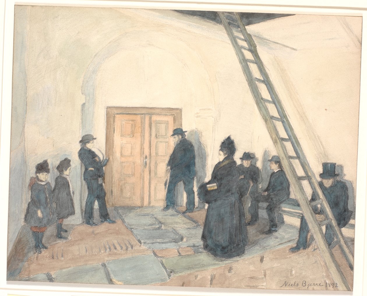 Fra verandaen til en landsbykirke av Niels Jakob Jakobsen Bjerre