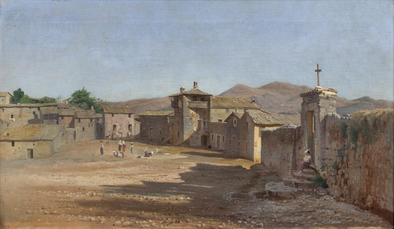 Torvet i Anticoli Corrado, Italia av Niels Bredal