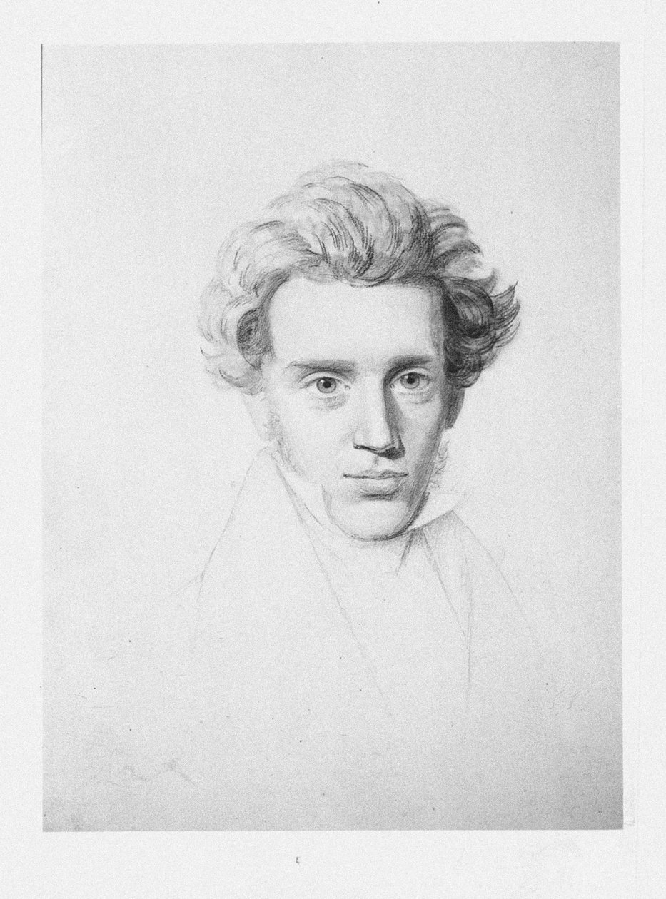 Søren Kierkegaard 1813-1855, ca. 1840 av Niels Christian Kierkegaard