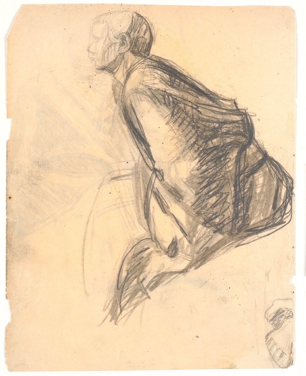 Figurstudie til maleriet "Maria salver Kristi føtter", 1907. Apostel nr. 3 t.h. i bildet av Niels Larsen Stevns