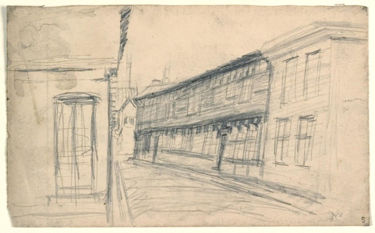Hus langs en gate av Niels Larsen Stevns