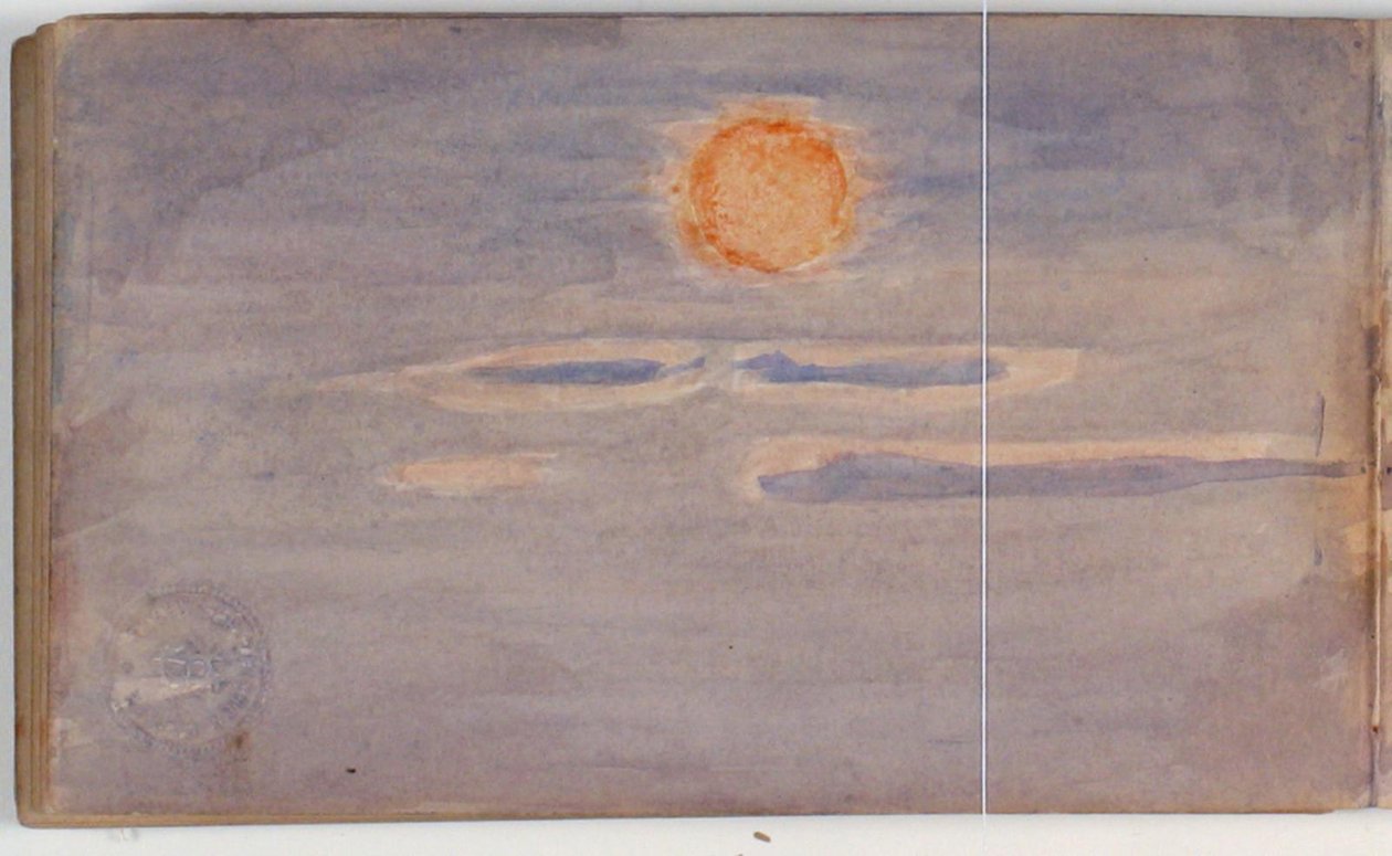 Skystudie med solnedgang av Niels Larsen Stevns