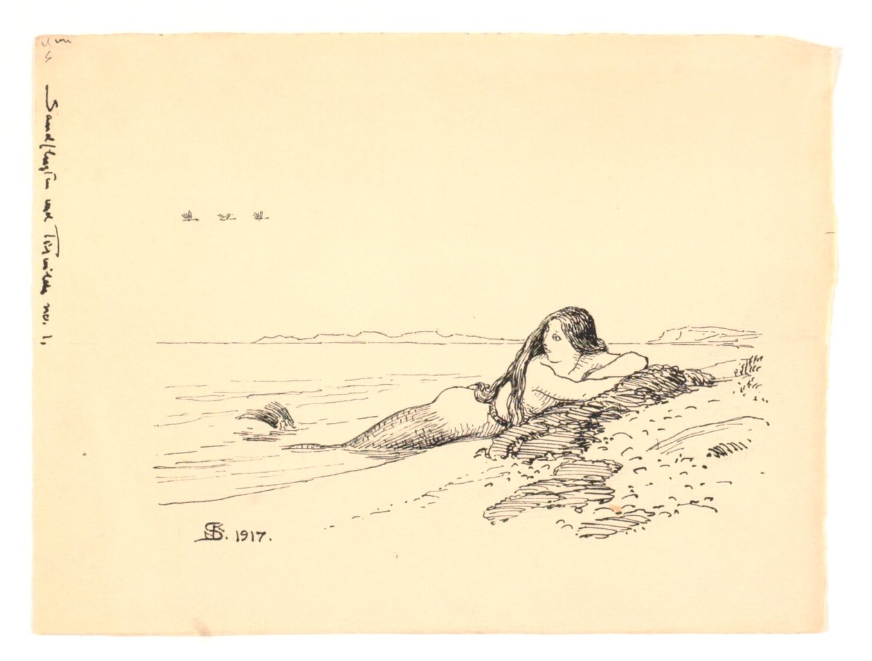 Illustrasjon for "Sandrushet ved Tisvilde" av Niels Skovgaard