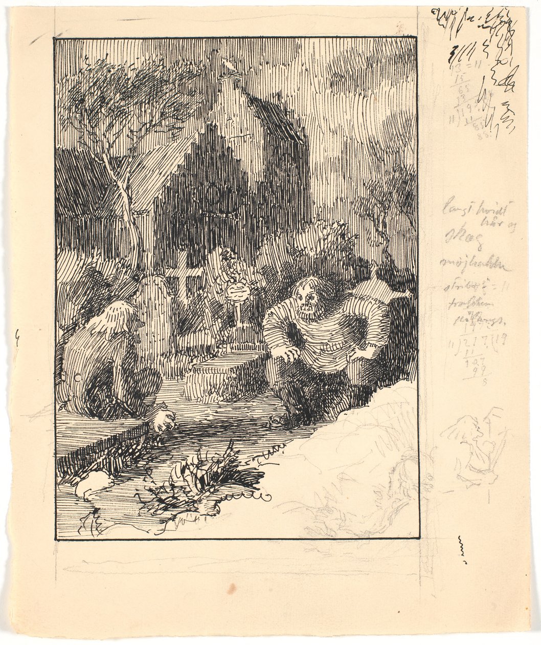 Strandvarsel og Kirkegrimen av Niels Skovgaard