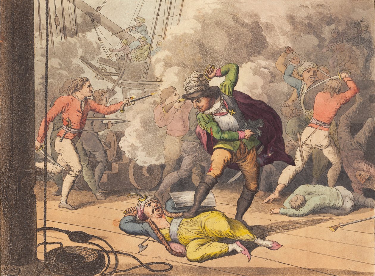 Cort Adeler dreper den tyrkiske admiralen av Niels Truslew