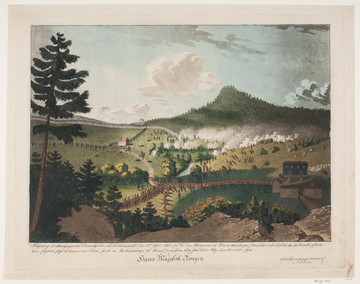 Gjerde på Berbyegaard i Enningdalen, ved Frederichshald, 12. september 1808 av Niels Truslew
