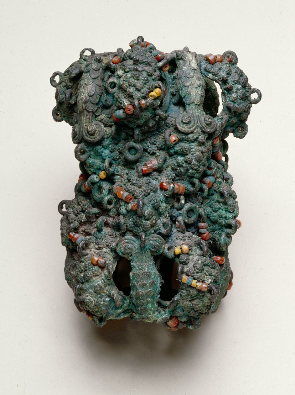 Sylindrisk stavornament, Igbo-Ukwu, 900-1000-tallet (blybronse) av Nigerian