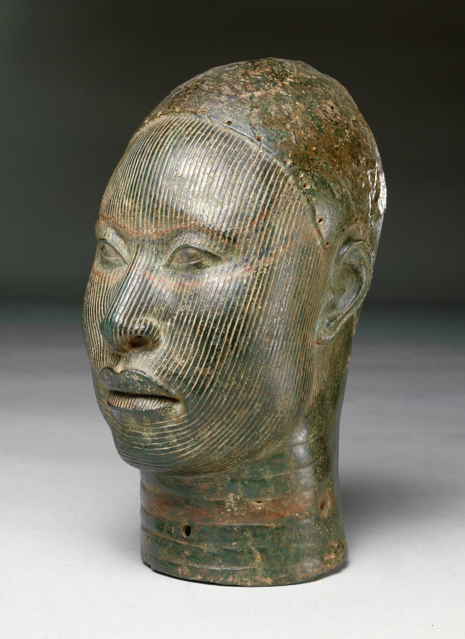 Oni, leder av en konge, Ife, 1100-1400-tallet (bronse) (se også 412919) av Nigerian