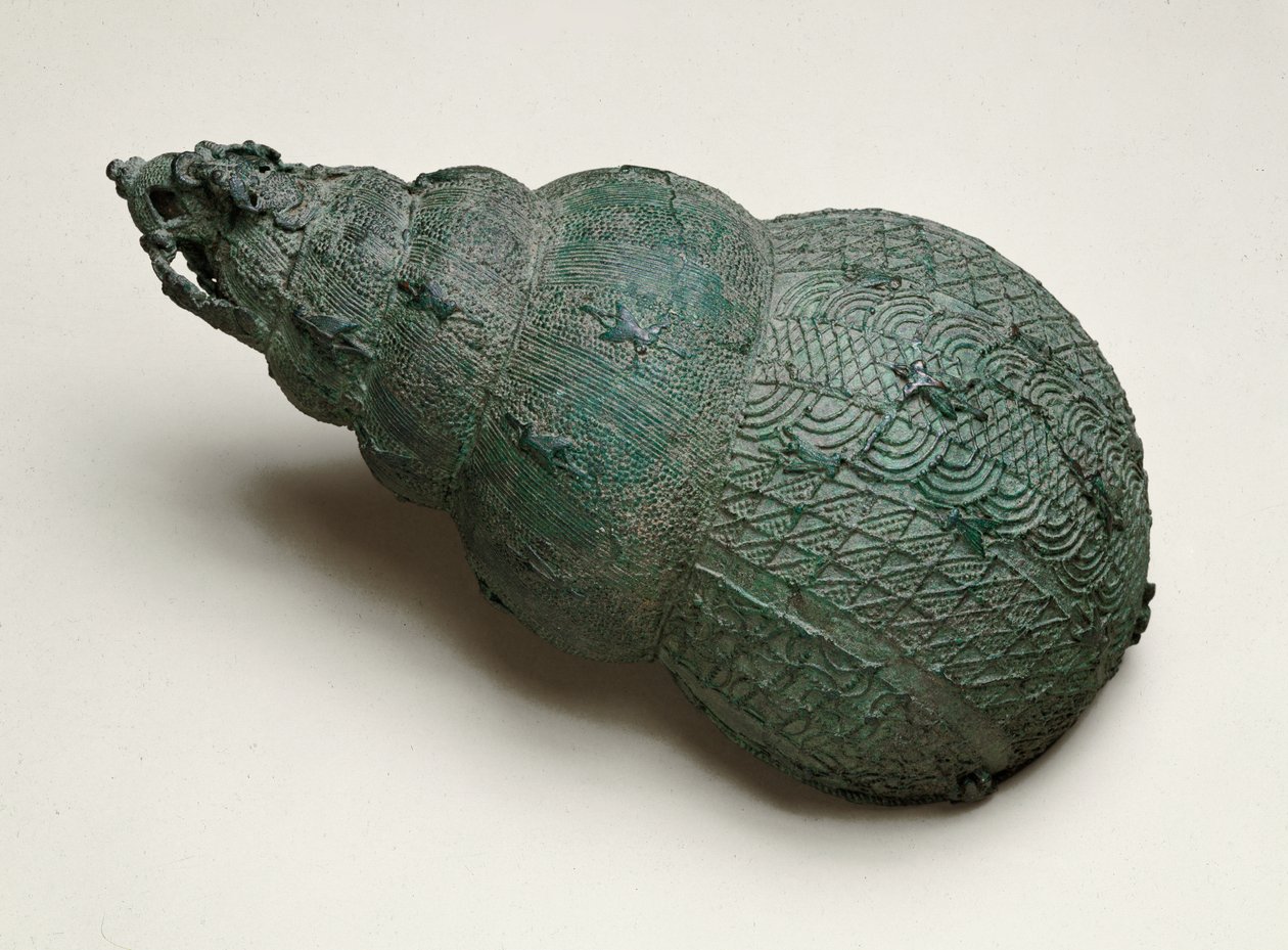 Fartøy i form av et skjell, Igbo-Ukwu, 9. - 10. århundre (blybronse) av Nigerian