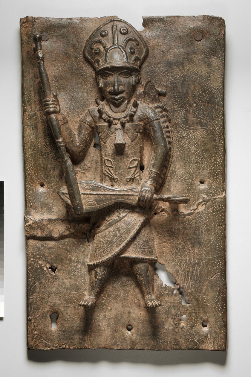 Plakett, muligens 1500-1600-tallet (messing) av Nigerian Nigerian