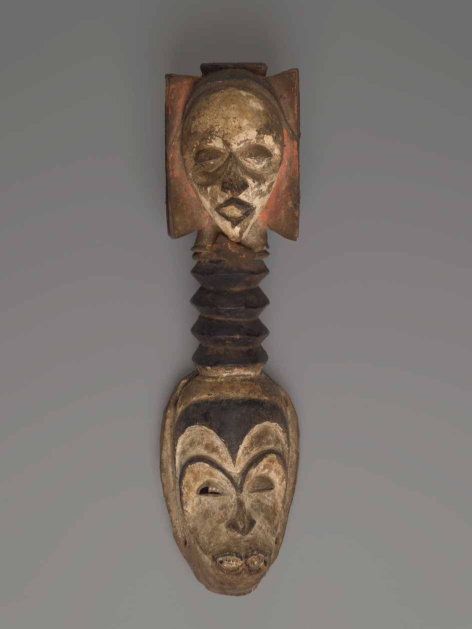 Okorossia Mask, Igbo (tre, pigment) av Nigerian School