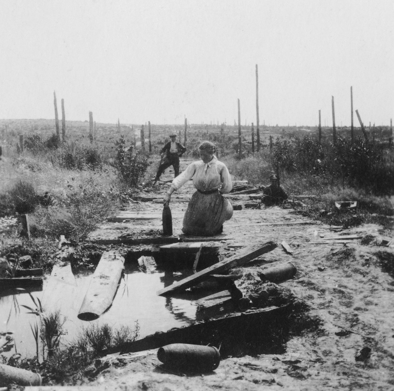 Hovedveien, Hill 60, Belgia, første verdenskrig, c1914-c1918 av Nightingale and Co