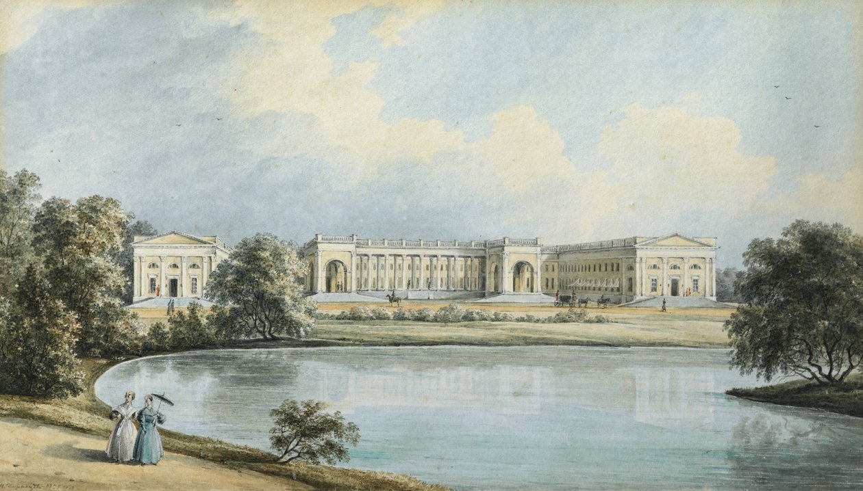 Utsikt over Alexander-palasset i Tsarskoye Selo, 1839 av Nikanor Grigoryevich Chernetsov