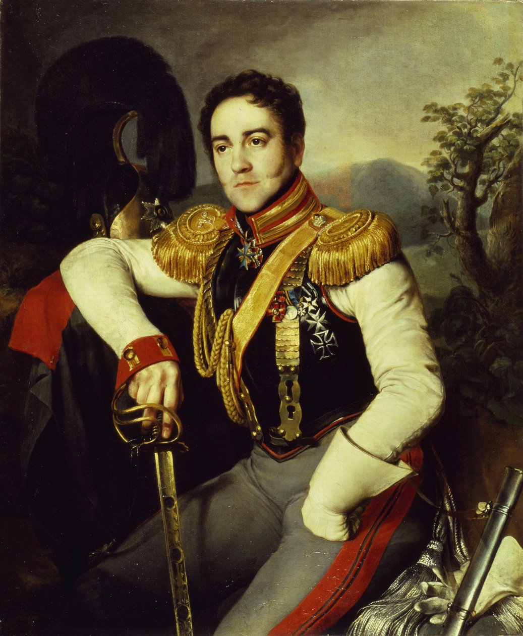 Portrett av grev Vladimir Stepanovich Apraksin 1796-1833, 1829 av Nikifor Stepanovich Krylov