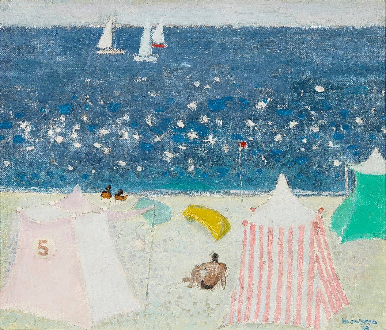 Sparkling Sea, Le Croisic (olje på lerret) av Nikifor Stepanovich Krylov