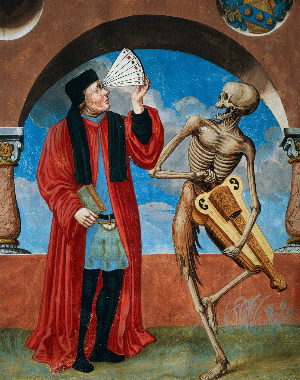 Døden, kanonadvokat og astrolog fra Dance of Death-syklusen av Albrecht Kauw av Niklaus Manuel