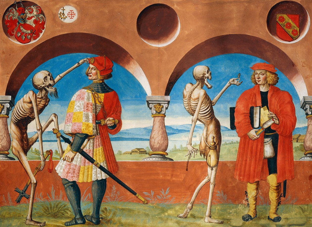 Death, Knight and Jurist fra Dance of Death-syklusen av Albrecht Kauw av Niklaus Manuel