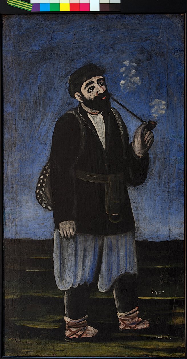 Porter Soso par Pirosmani (Pirosmanashvili), Niko (1862-1918). Olje på voksduk, størrelse: 77x42 av Niko Pirosmanashvili