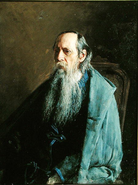 Portrett av forfatteren Michail Saltykov-Shchedrin av Nikolai Aleksandrovich Yaroshenko