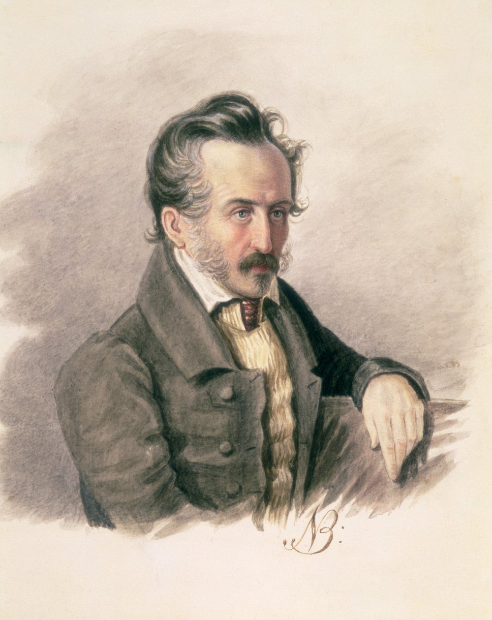 Portrett av prins Volkonsky, ca. 1849 av Nikolai Alexandrovich Bestuzhev