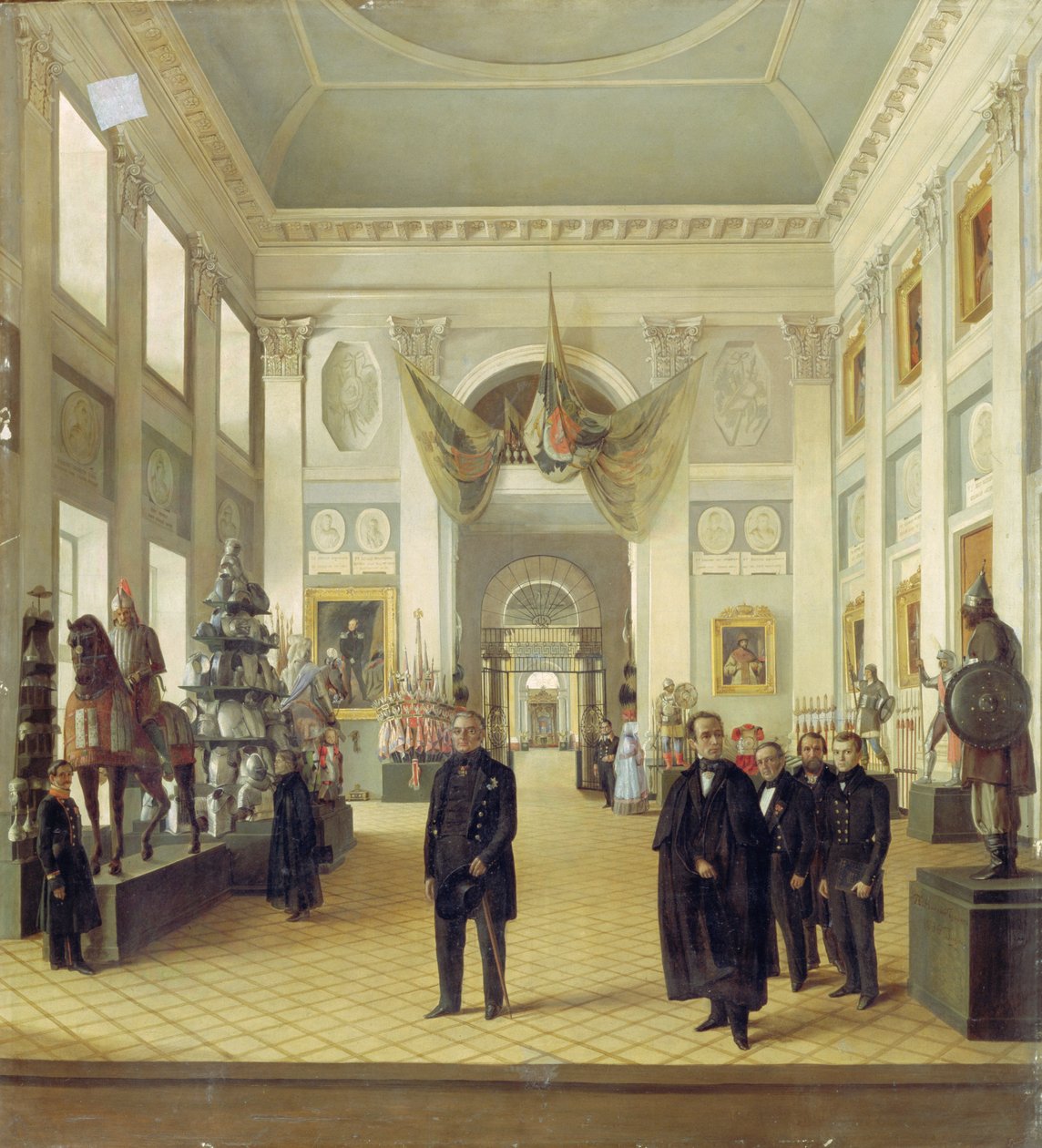 Interiøret i våpenkammeret i Kreml, 1844 av Nikolai Alexeyevich Burdin