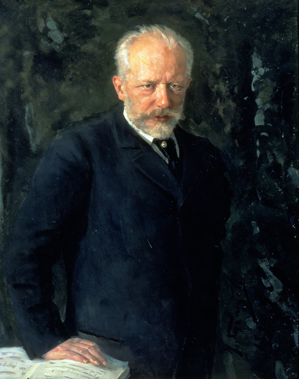 Portrett av Piotr Iljitsj Tsjaikovskij (1840-93), russisk komponist, 1893 av Nikolai Dmitrievich Kuznetsov