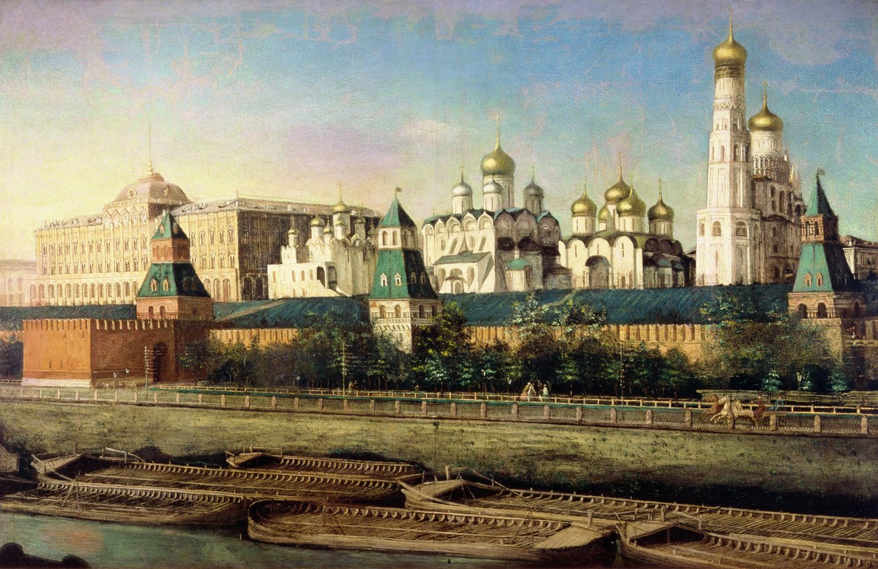 Utsikt over Kreml fra Kreml fra Embankment av Nikolai Ivanov Podklutchnikov