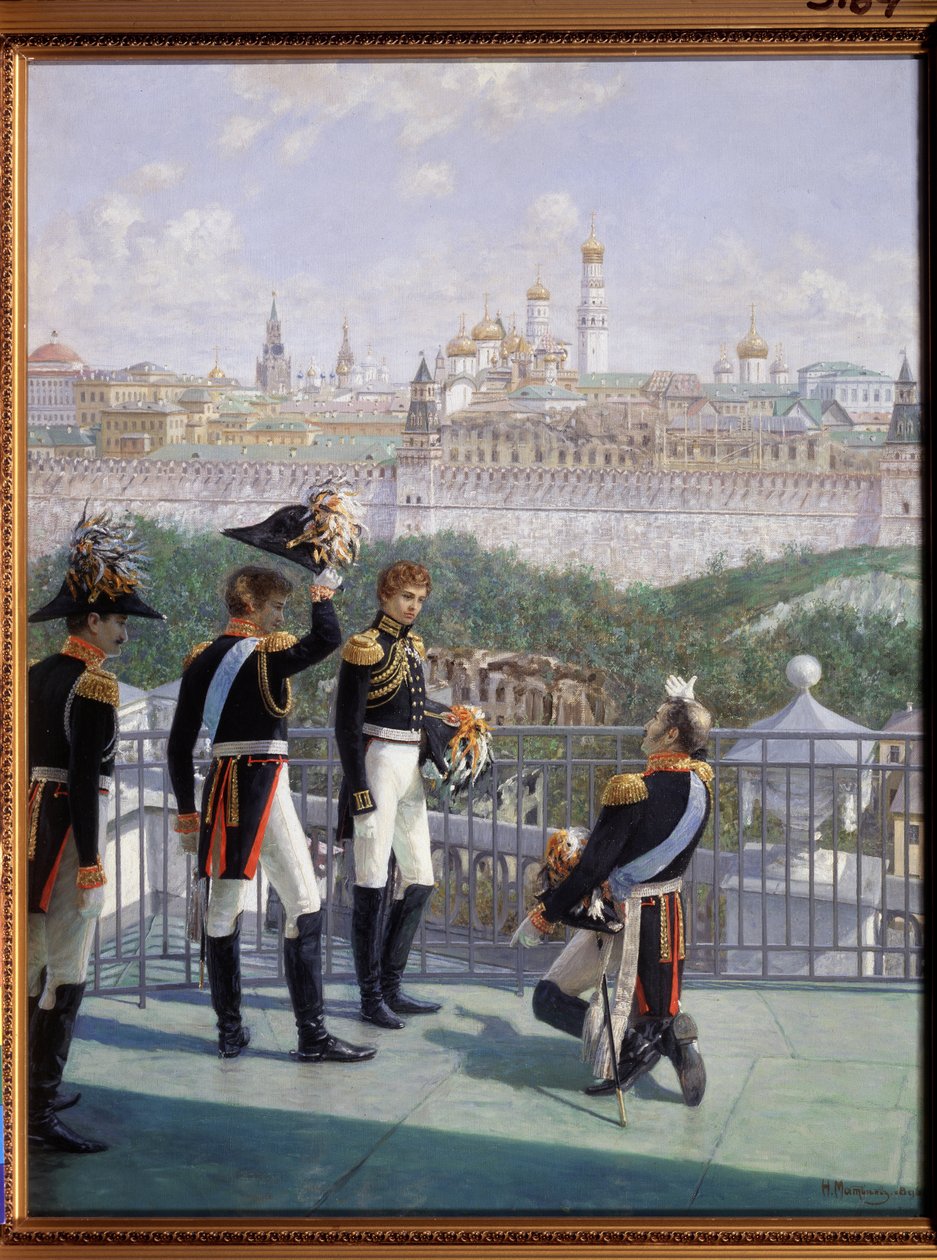 Frederick William III av Preussen takket Moskva for redningen av imperiet hans, 1896 av Nikolai Sergeyevich Matveyev