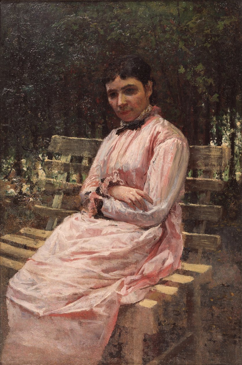 I en park. Portrett av kunstnerens kone av Nikolai Aleksandrovich Yaroshenko