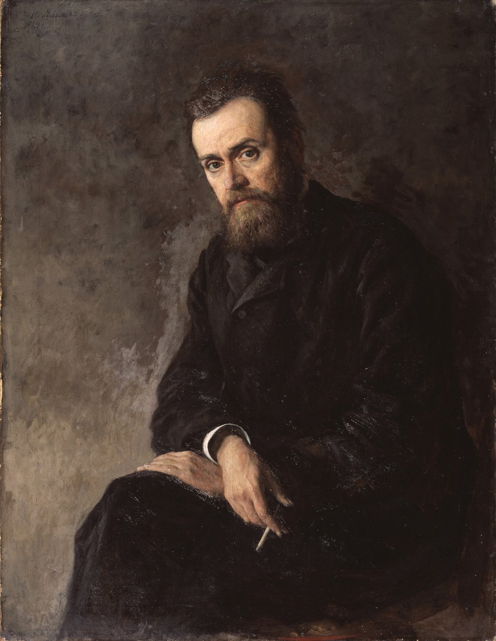 Portrett av forfatteren Gleb Uspensky 1843-1902, 1884 av Nikolai Aleksandrovich Yaroshenko