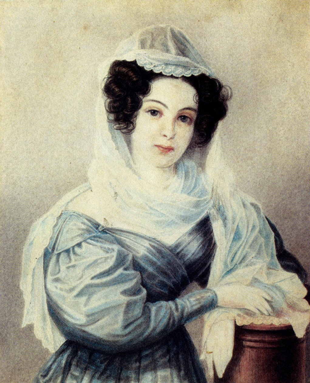 Portrett av Camilla Ivseva Le Danti: 1908-19, kone til desember Vasily Ivsev, 18 av Nikolai Alexandrovich Bestuzhev