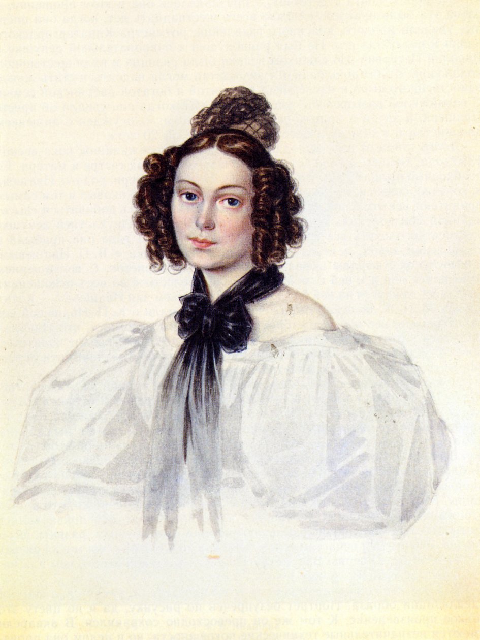 Portrett av Camilla Ivseva Le Danti: 1908-19, kone til desember Vasily Ivsev, 181 av Nikolai Alexandrovich Bestuzhev