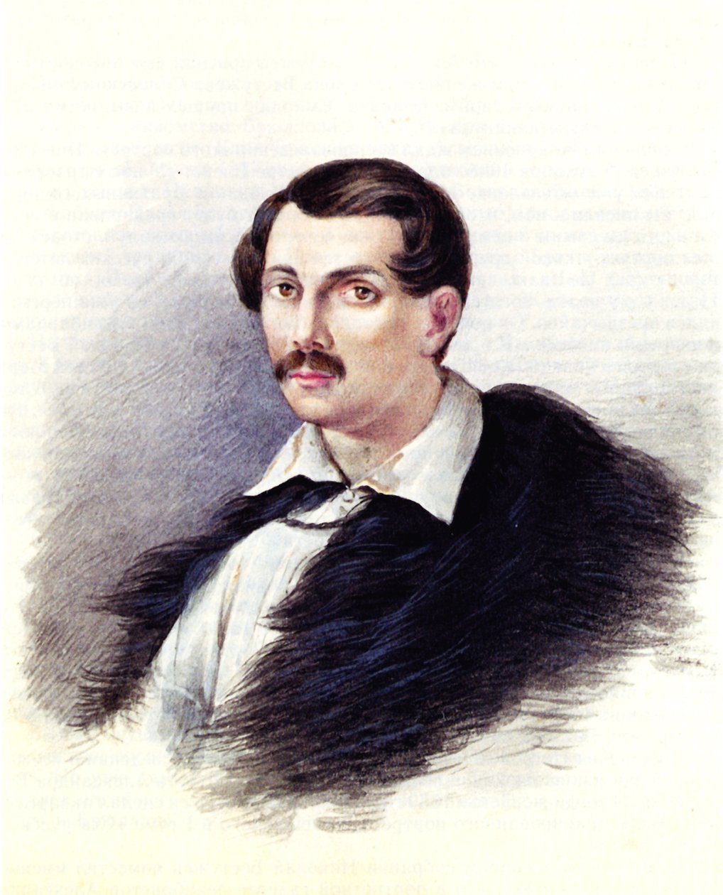 Portrett av Decembrist Alexander Alexandrovich Bestuzhev 1797-1837, 1839 av Nikolai Alexandrovich Bestuzhev