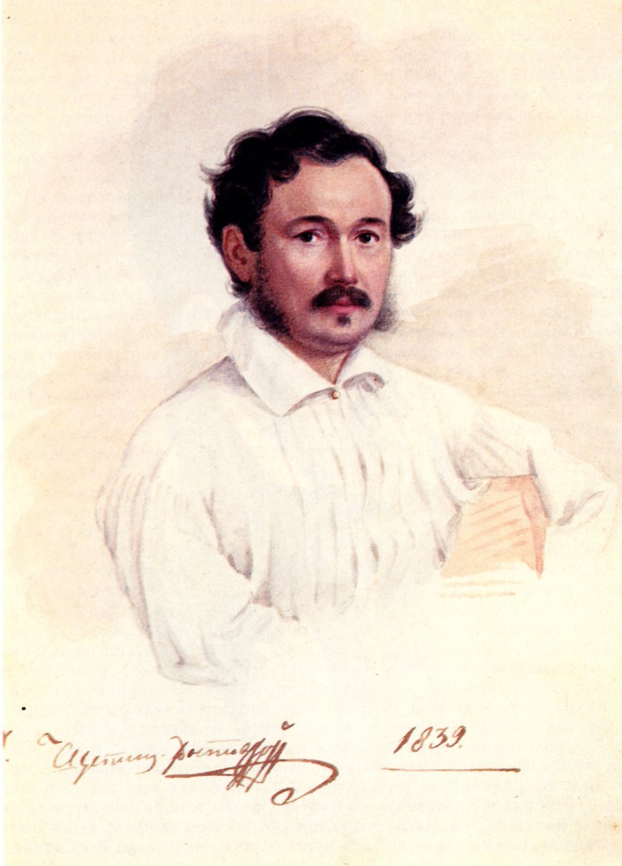 Portrett av Decembrist hertug Dmitry Shchepin-Rostovsky 1798-1858, 1839 av Nikolai Alexandrovich Bestuzhev
