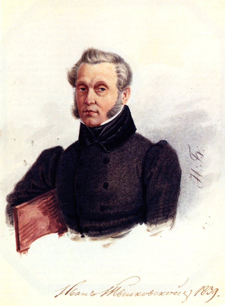 Portrett av Decembrist Ivan Povalo-Shveikovsky 1787-1845, 1839 av Nikolai Alexandrovich Bestuzhev