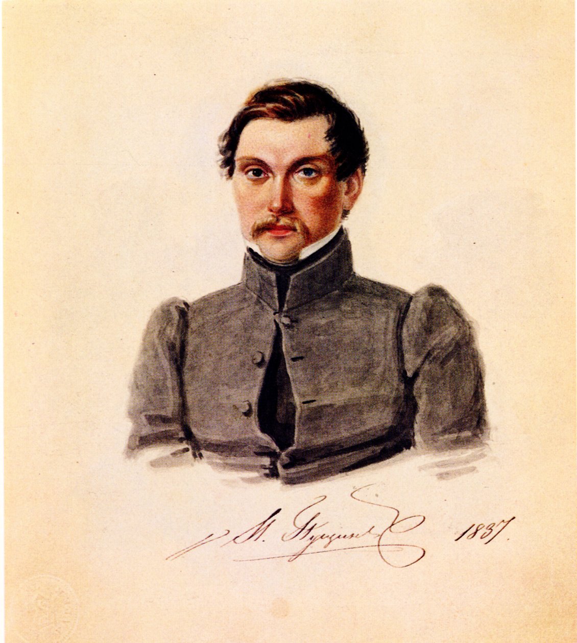Portrett OP Desmperist Ivan Bush 2-1, 5 av Nikolai Alexandrovich Bestuzhev