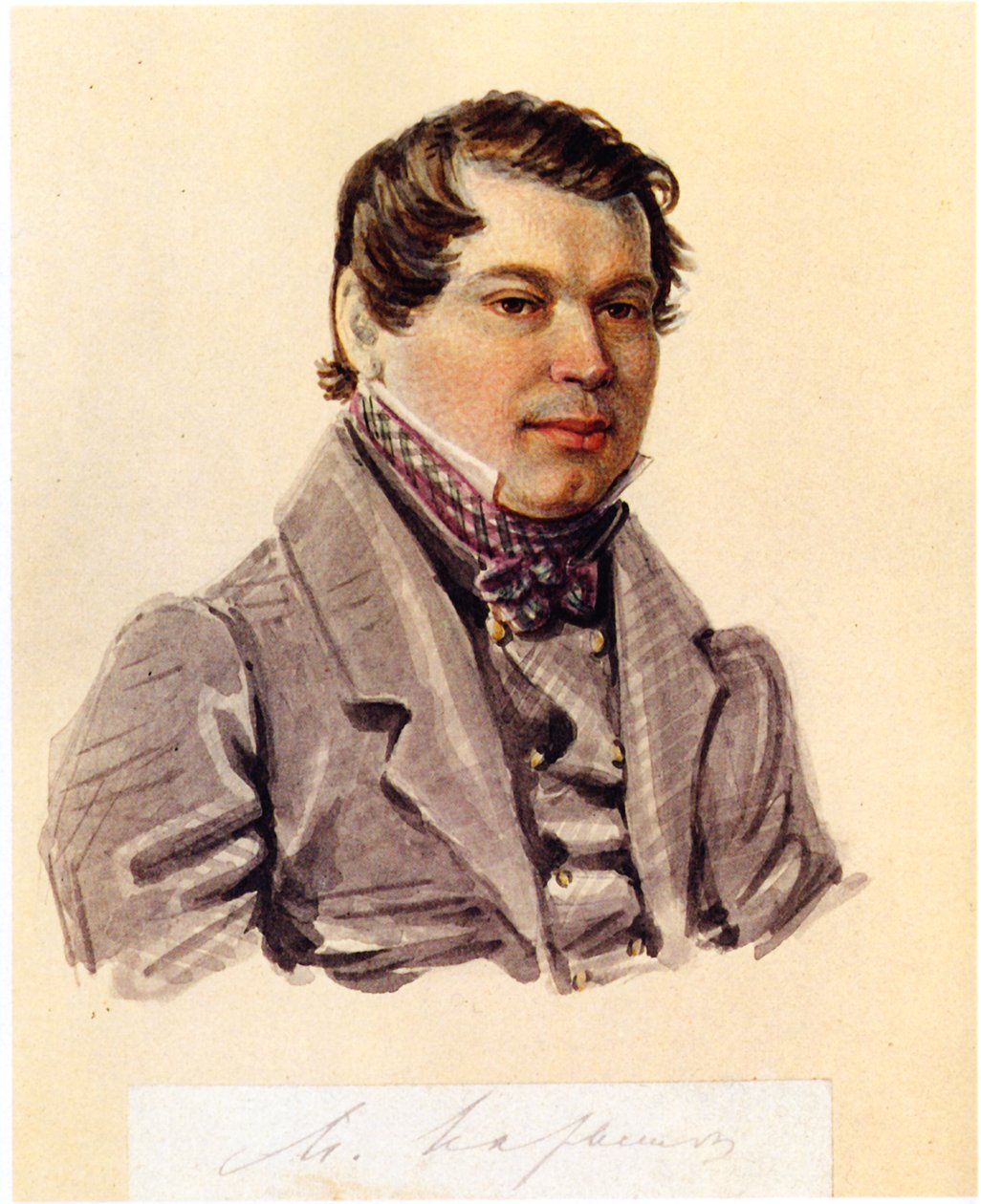 Portrett av Decembrist Mikhail Naryshkin 1798-1863, 1832-1833 av Nikolai Alexandrovich Bestuzhev