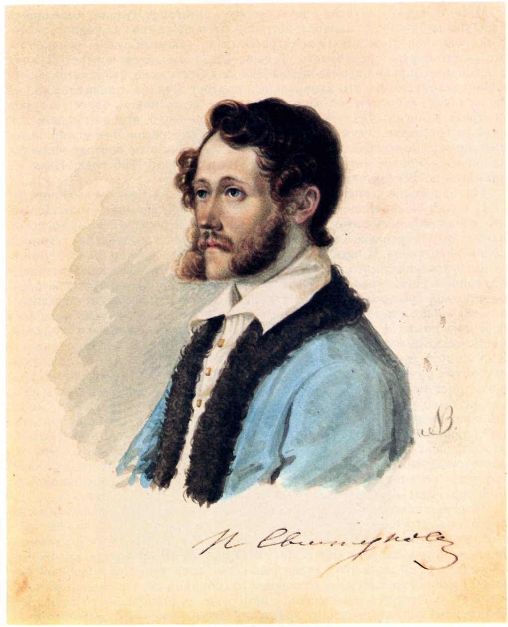 Portrett av Decembrist Pyotr Svistunov 1803-1889, 1836 av Nikolai Alexandrovich Bestuzhev
