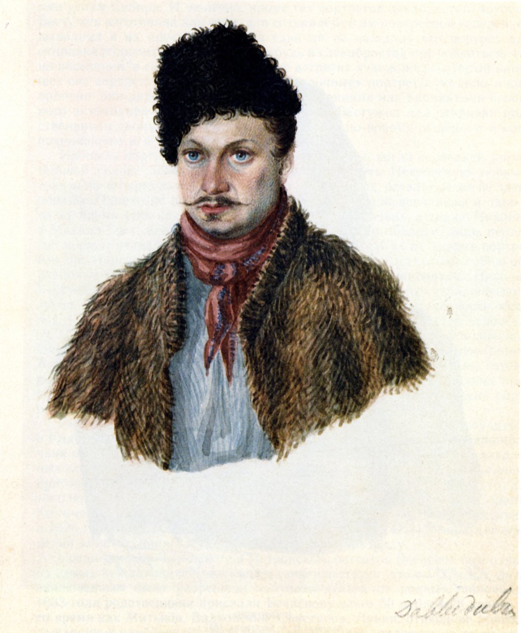 Portrett av Decembrist Vasily Davydov 1793-1855, 1839 av Nikolai Alexandrovich Bestuzhev