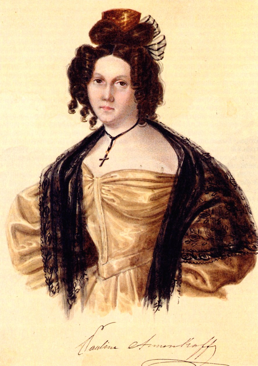 Portrett av Prashovya Annenkova 2000-6, kone til desember Ivan Annenkova, av Nikolai Alexandrovich Bestuzhev