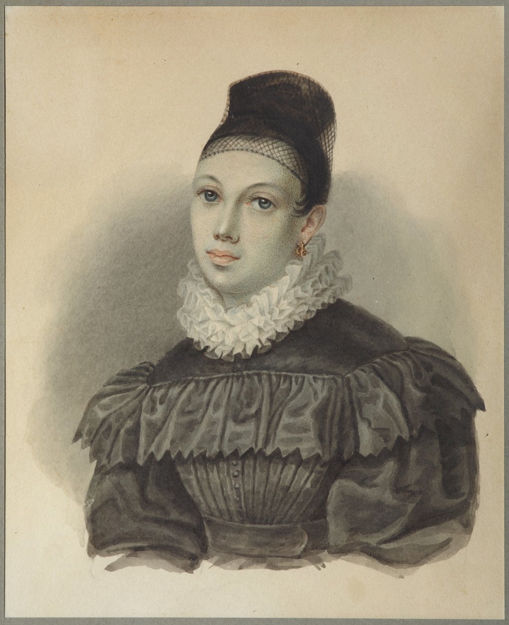 Portrett av Elizabeth Petrovna Naryshkina 1801-1867, 1832 av Nikolai Alexandrovich Bestuzhev