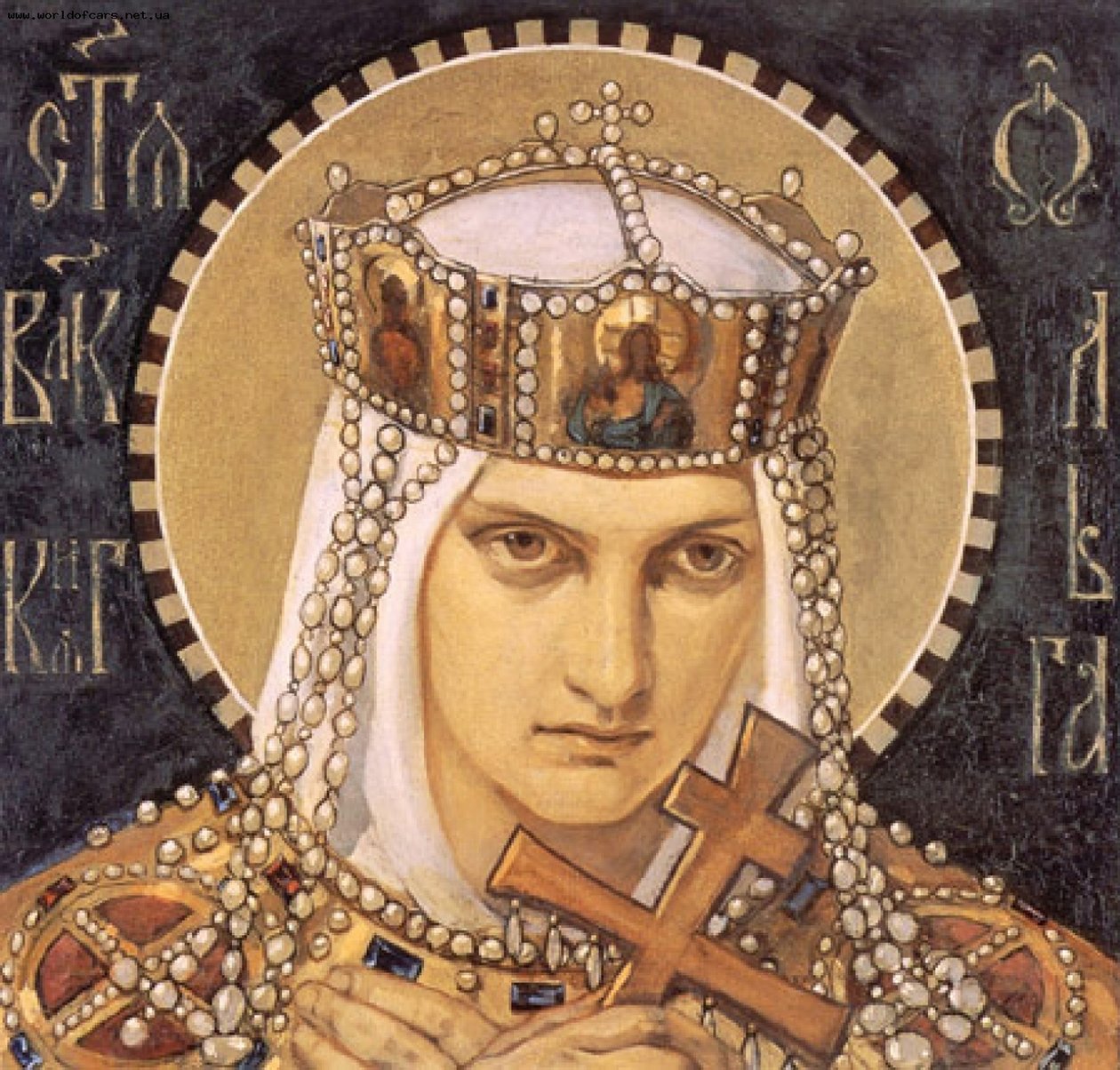 Saint Olga, prinsesse av Kiev, andre halvdel av 1800-tallet. av Nikolai Alexandrovich Bruni