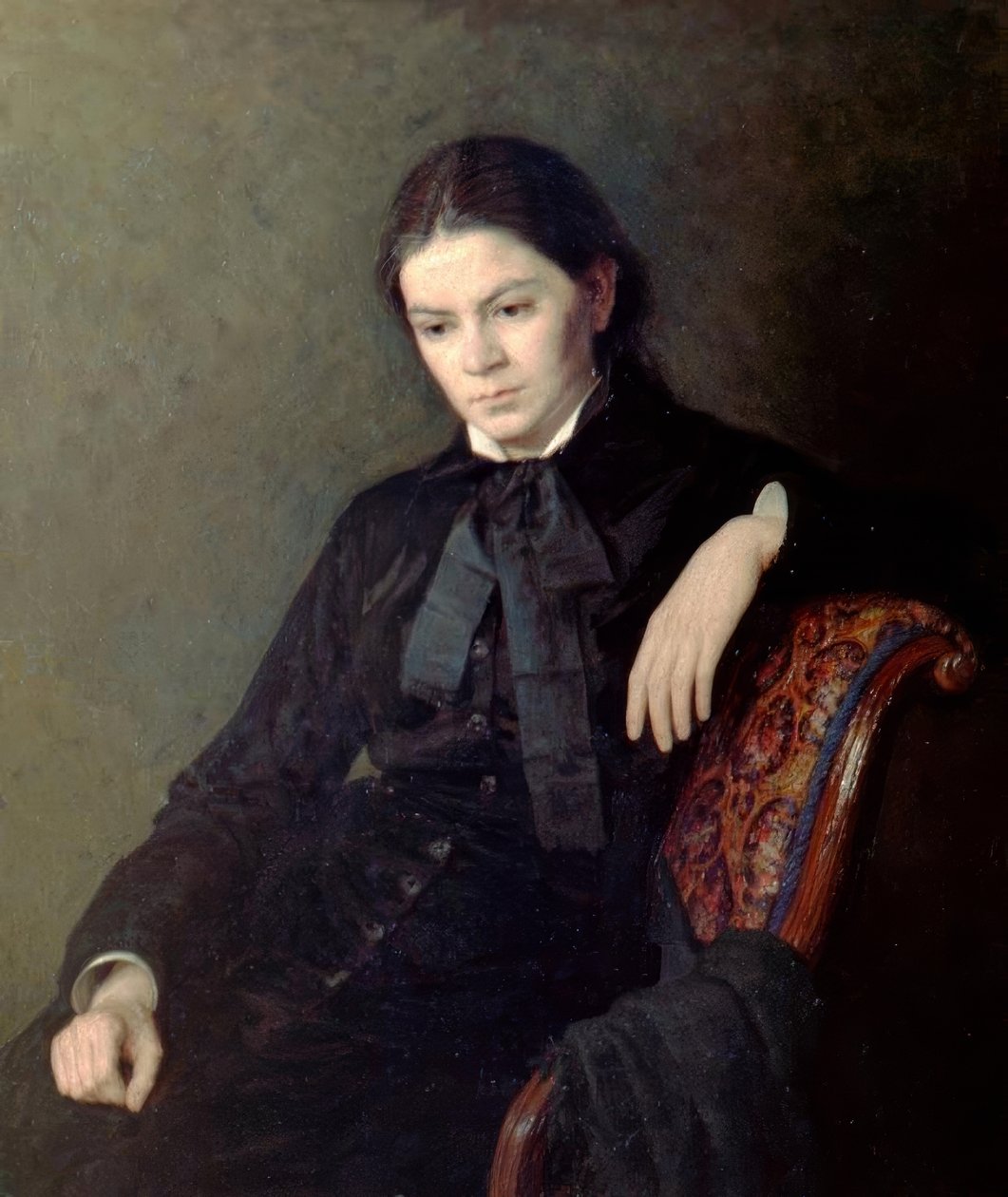 Portrett av en ukjent dame av Nikolai Alexandrovich Yaroshenko