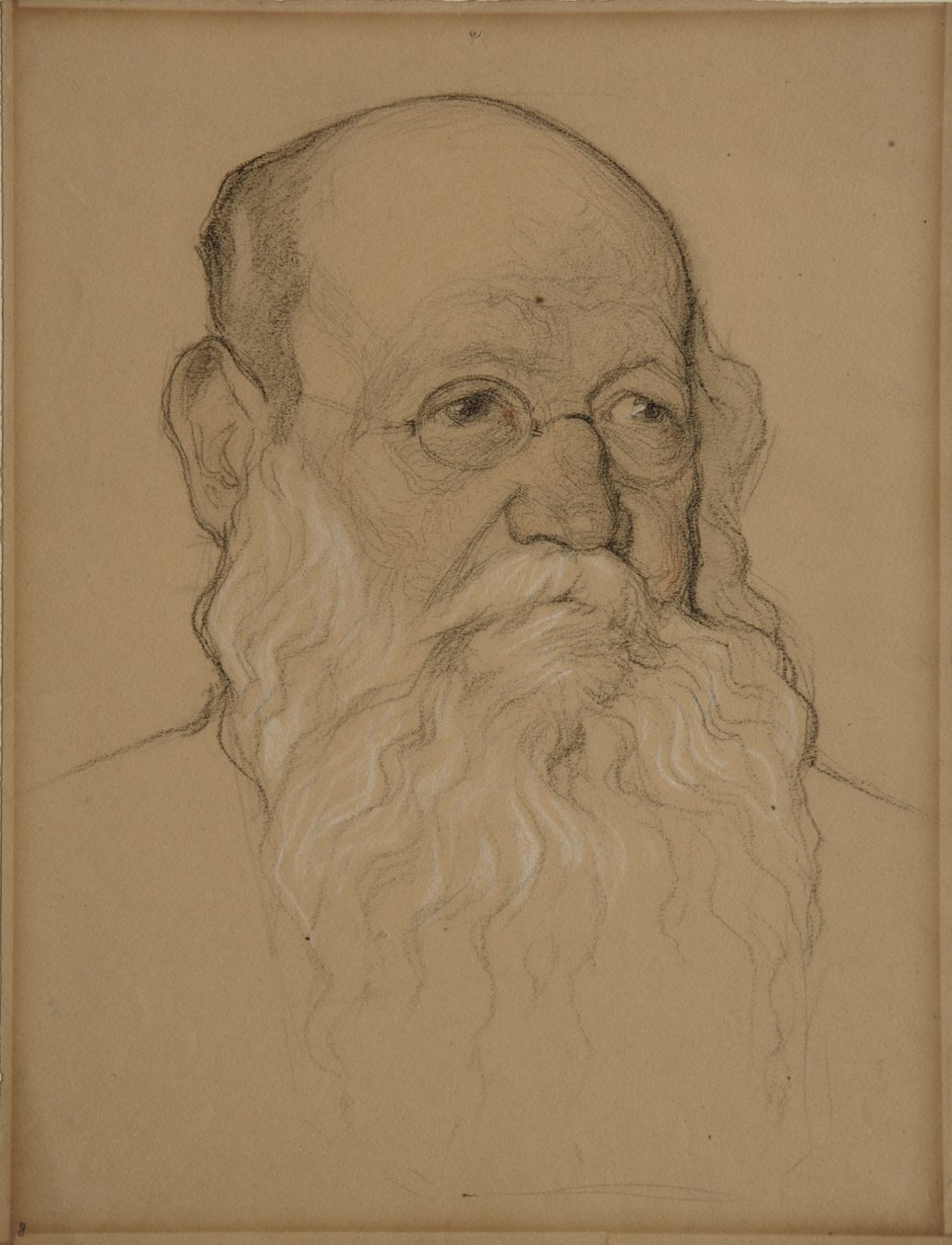 Portrett av den revolusjonære grev Pyotr A. Kropotkin 1842-1921, 1920-1921 av Nikolai Andreevich Andreev