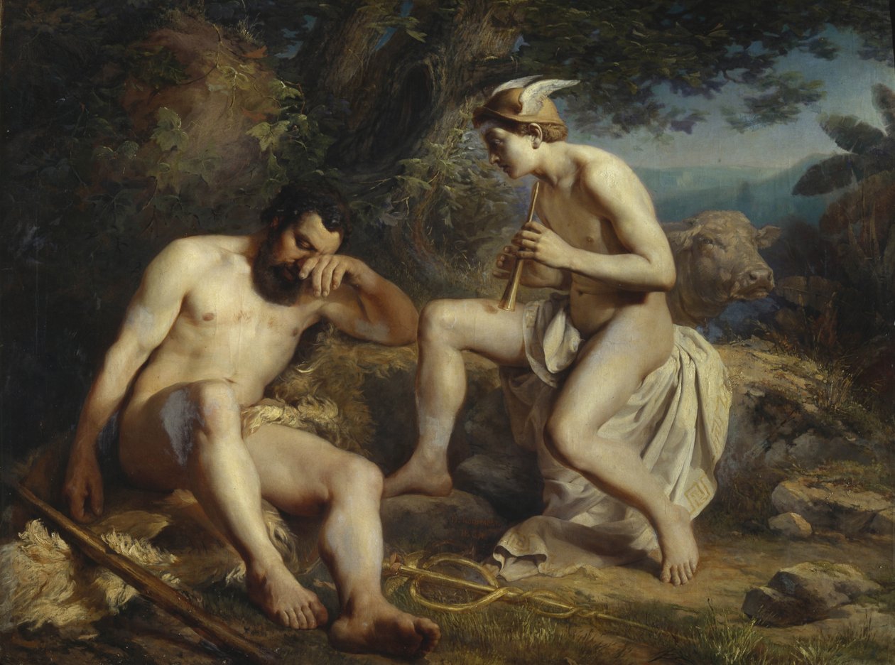 Mercury Lulling Argus til å sove, 1864 av Nikolai Andreyevich Koshelev