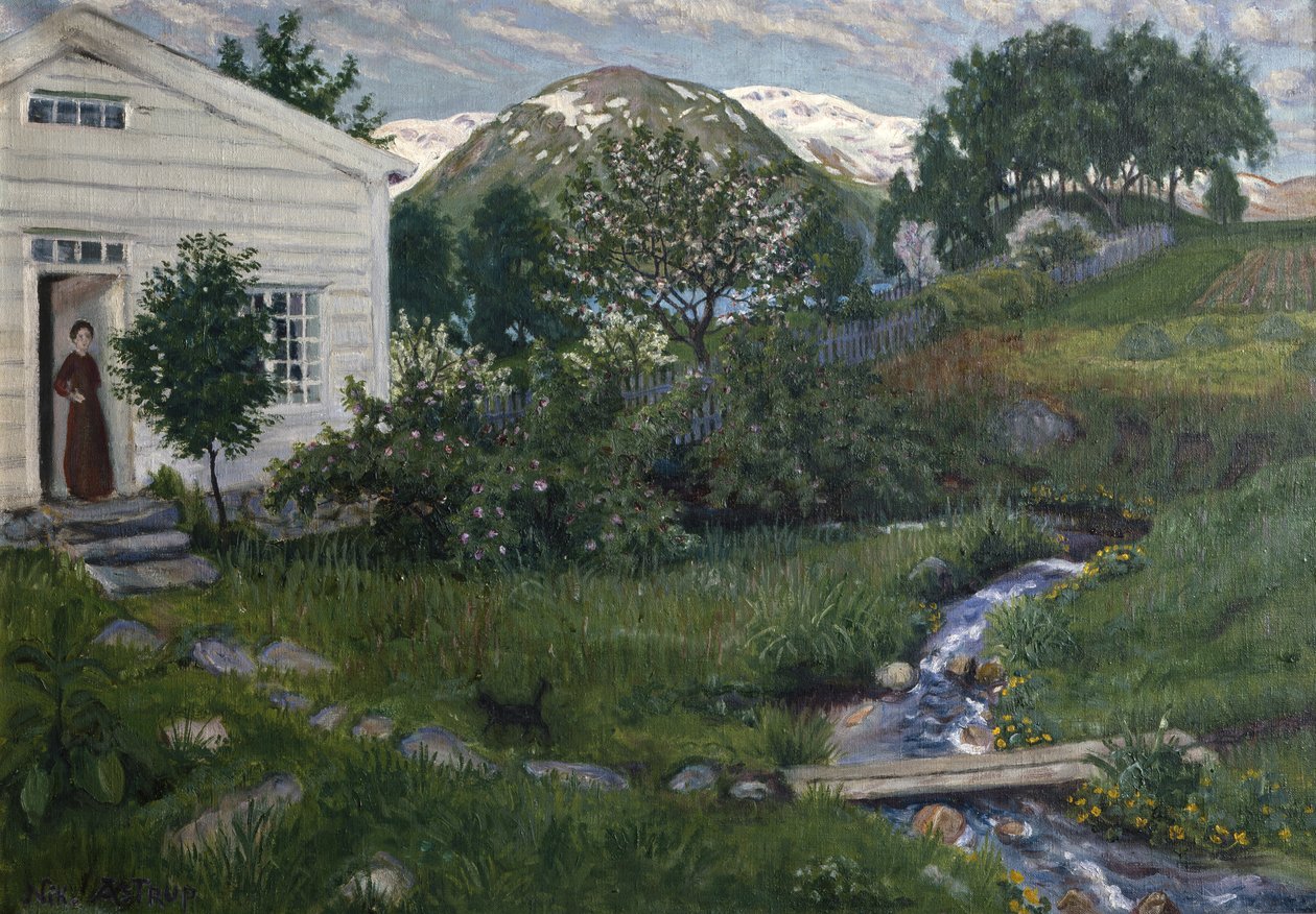 Forsommer i Jølster (olje på lerret) av Nikolai Astrup