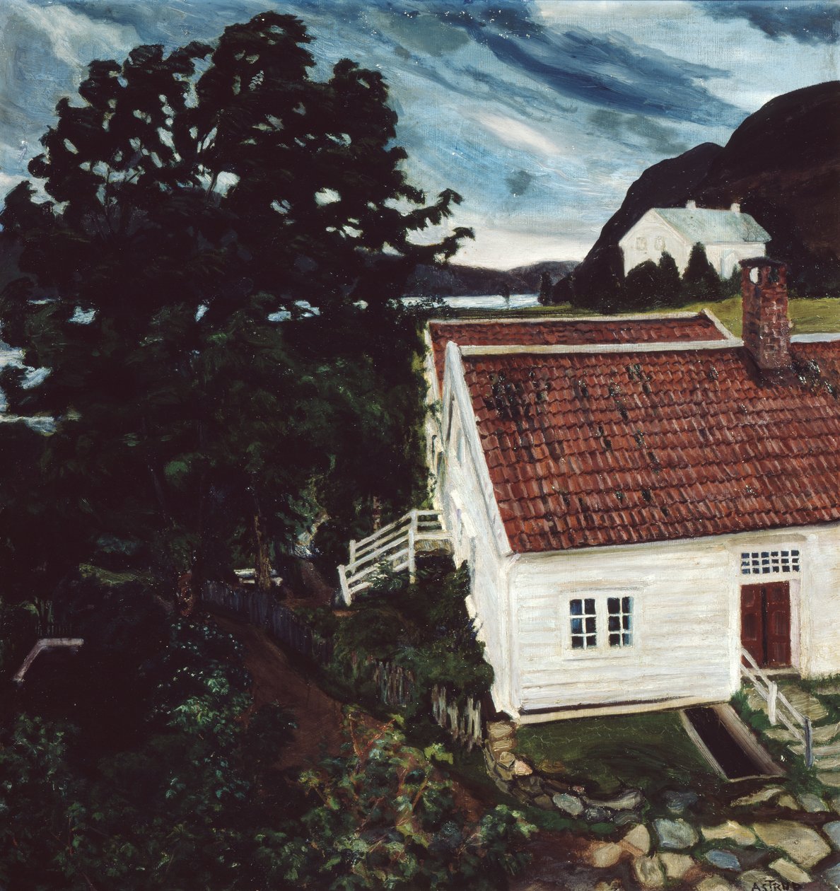 Jolster, ny og gammel prestegård av Nikolai Astrup