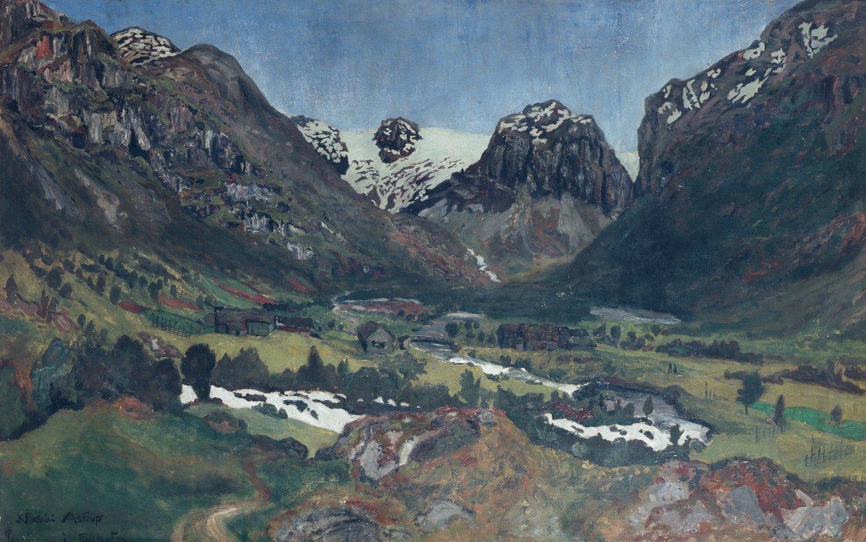 Juninatt i fjellbygda av Nikolai Astrup